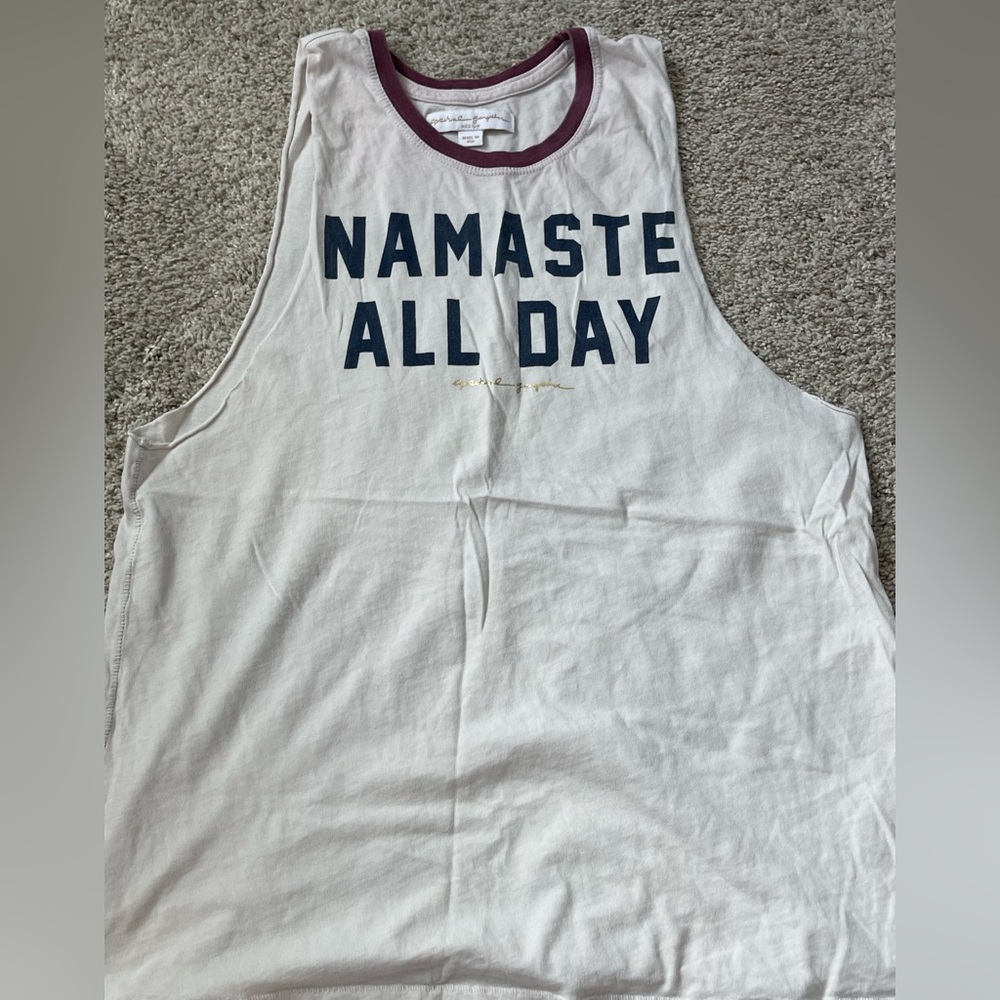 Spiritual Gangster Cream and Burgundy Tank Medium